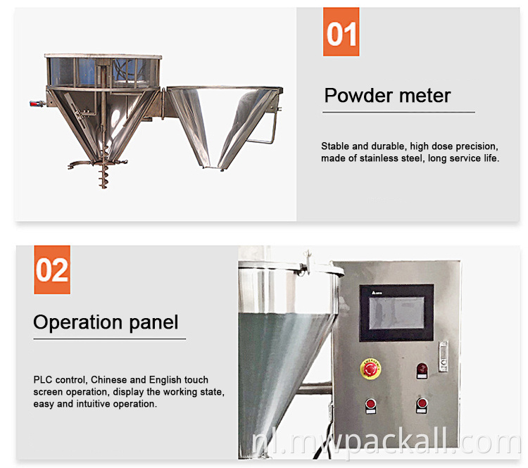 Automatisch droog poeder klein deeltjes weeg vulmachine / poeder doseringsmachine / vijzelvuller